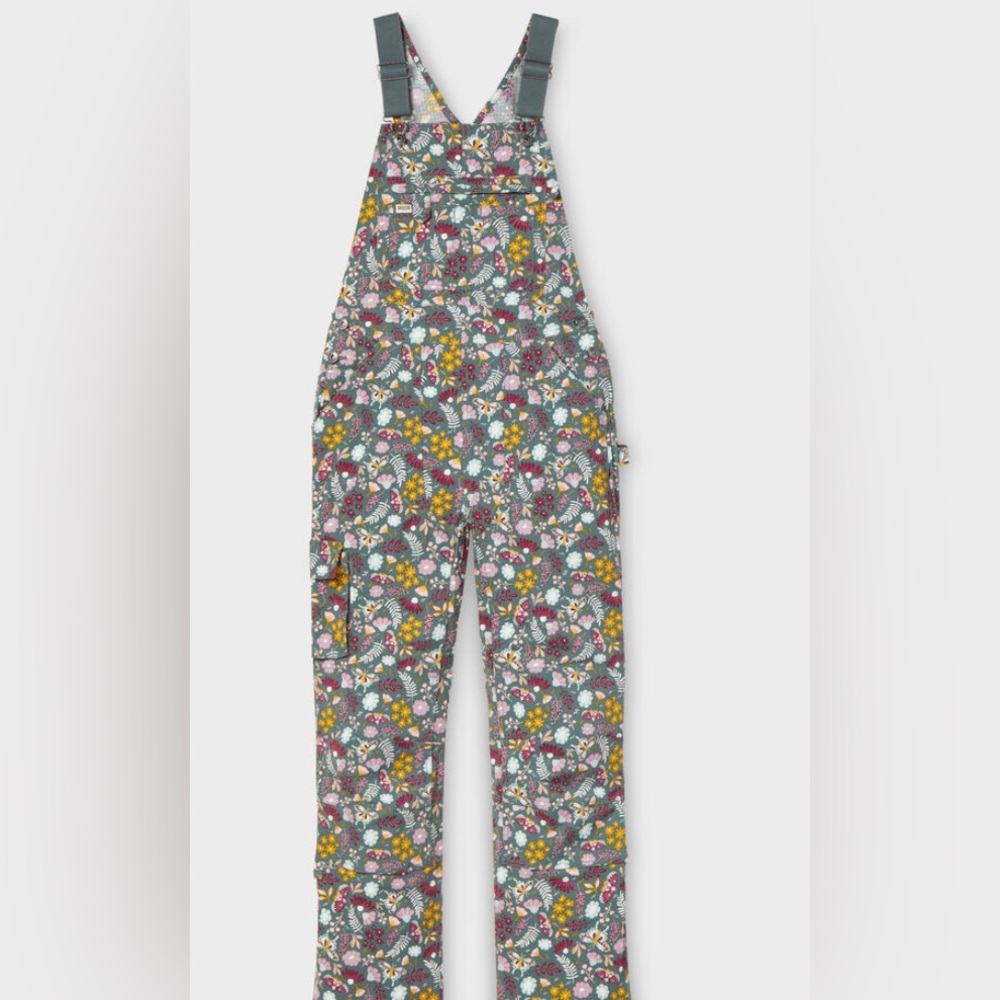 Duluth Trading Floral Gardening Bib Overalls